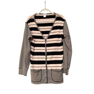 Sonia Rykiel Paris Striped Longline Cardigan | Early 2000s Y2K